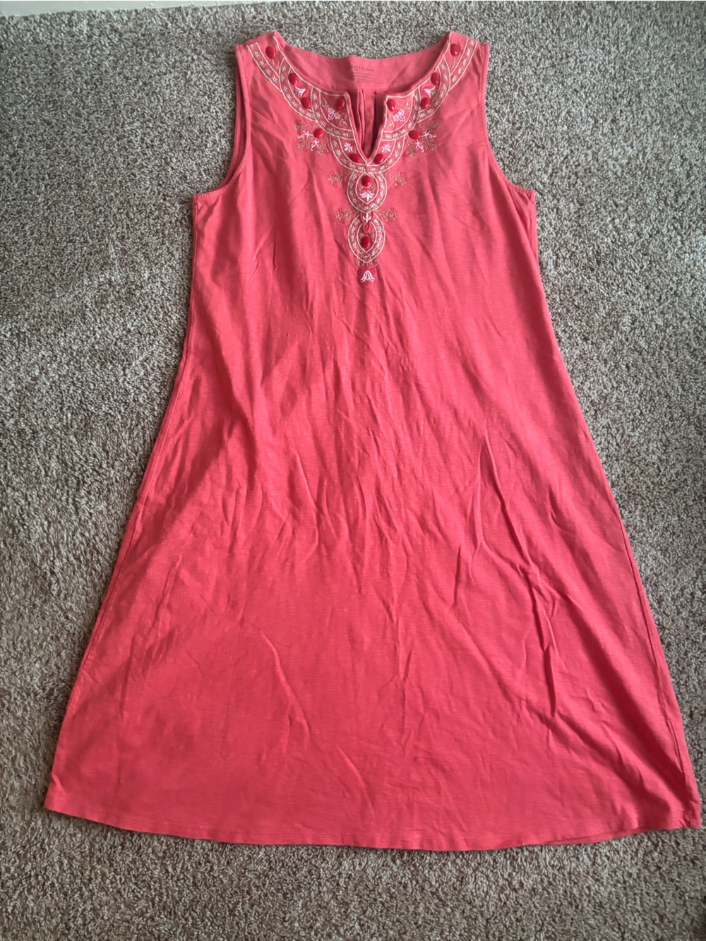 Charter Club Coral Pink Sleeveless Midi Dress